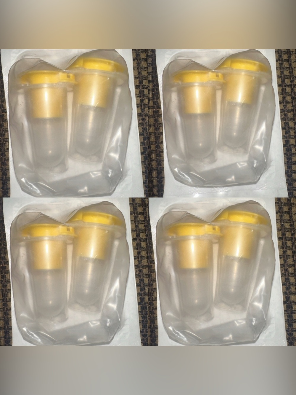 Medela Colostrum Protestor 6 mL Yellow Plastic Medical Vial Caps - Pack of 4